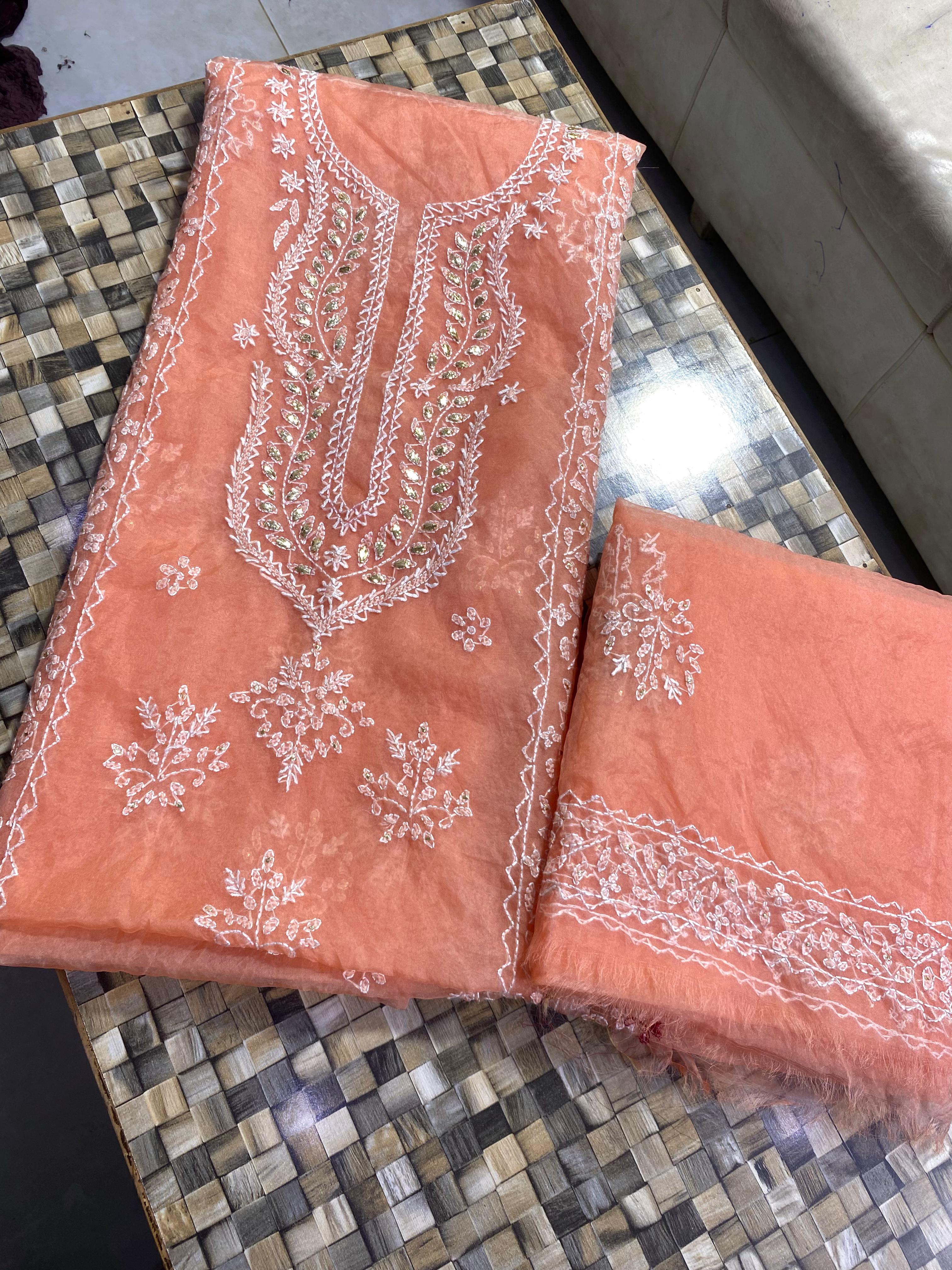 Beautiful thread with mukesh work 