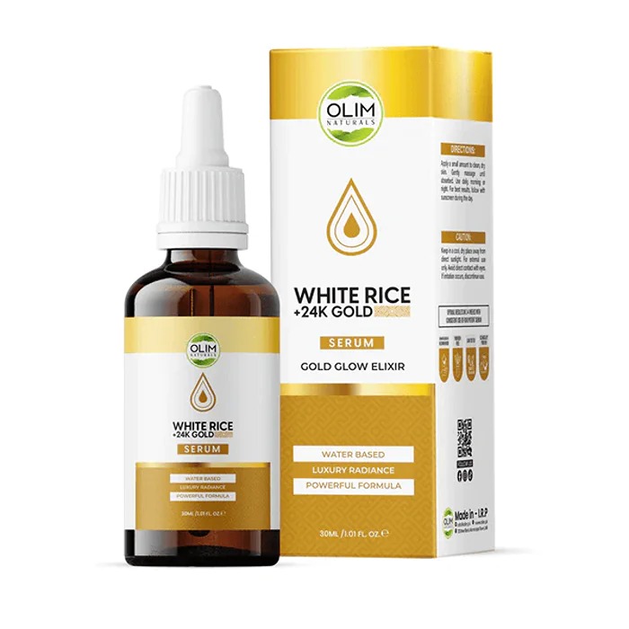 24K Gold + White Rice Serum for Skin Radiance