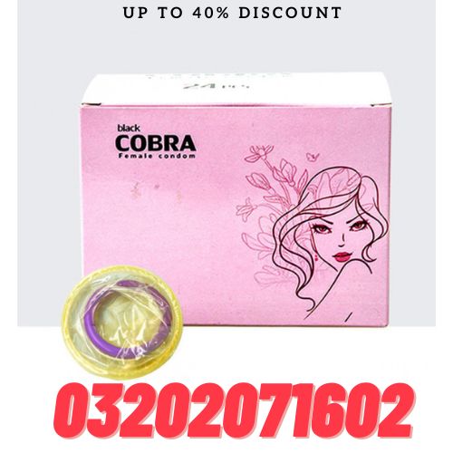 Black Cobra Female Condom - 1 Peice